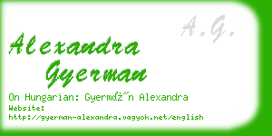 alexandra gyerman business card